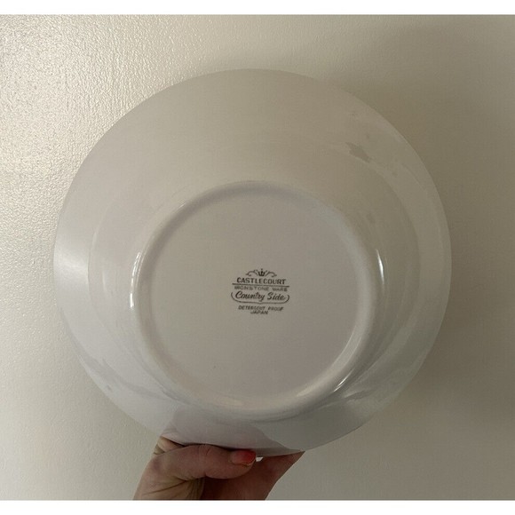 Vtg. 70’s Castlecourt Ironstone Ware “COUNTRY SIDE” Japan SERVING BOWL 9 1/2 in. - Picture 4 of 7